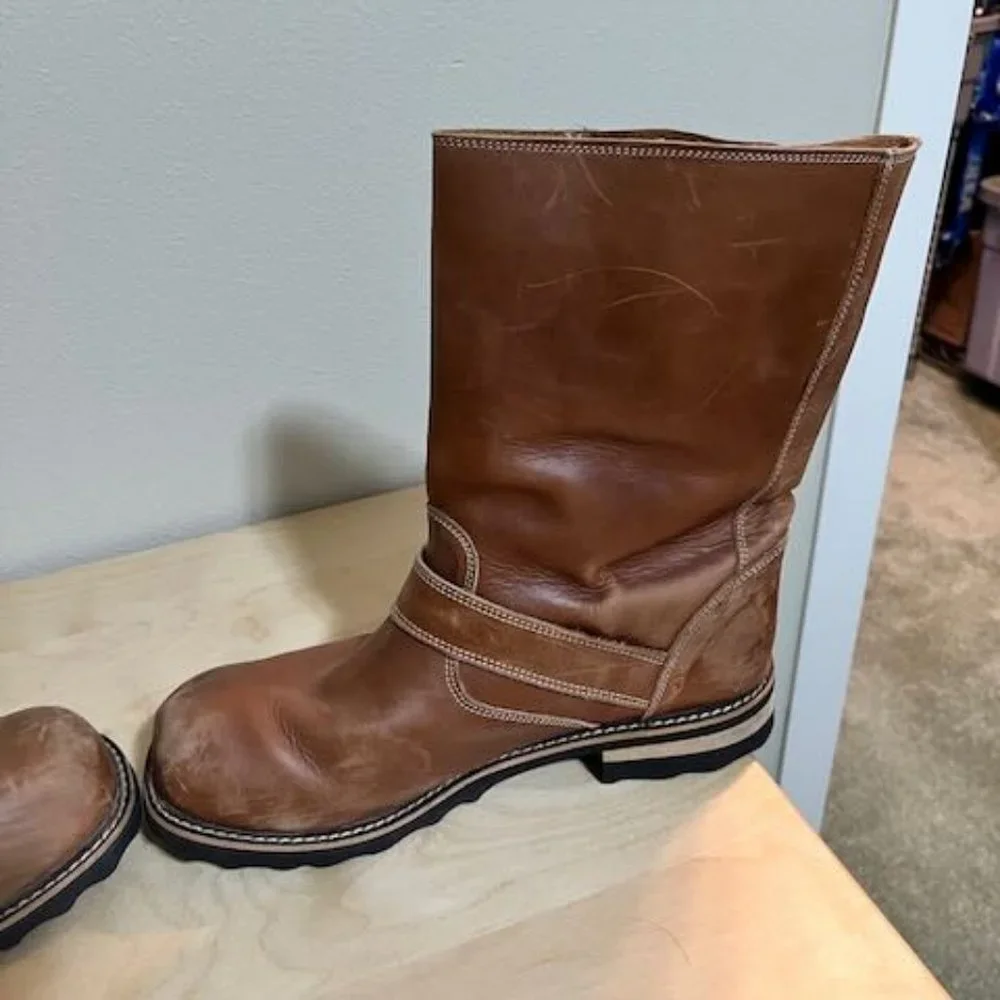 John Fluevog Engineer Boots Brown 10 MENS - Picture 10 of 10